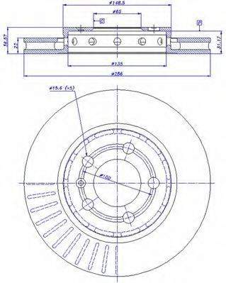 CAR DDF 1154 гальмівний диск