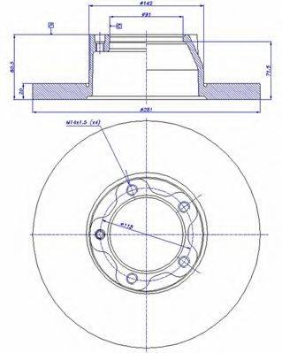 CAR DDF 058 гальмівний диск