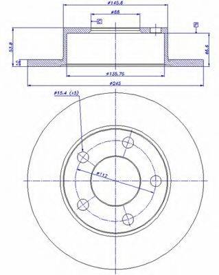 CAR DF 4038 гальмівний диск