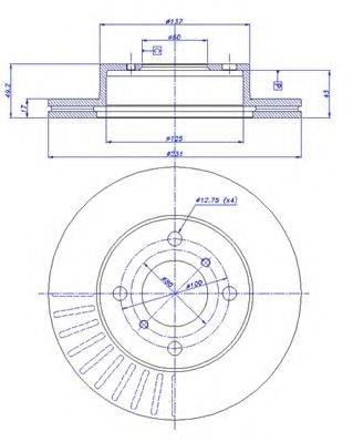 CAR BS 5030 гальмівний диск