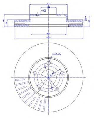 CAR BS 8687 гальмівний диск