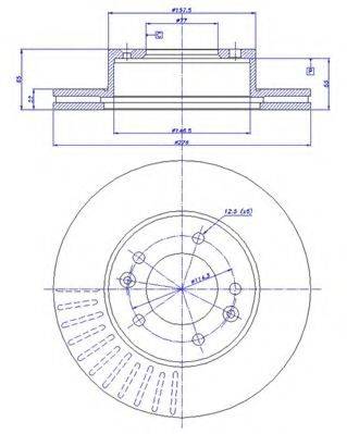 CAR BS 8070 гальмівний диск
