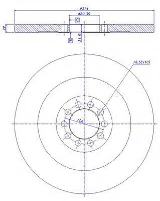 CAR 4010 гальмівний диск