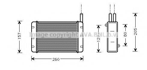 AVA QUALITY COOLING AU6055 Теплообмінник, опалення салону