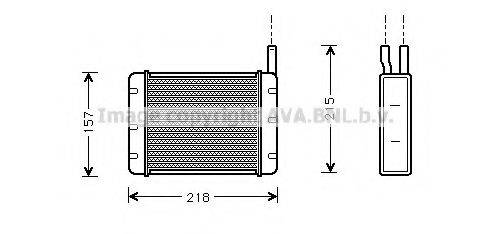 AVA QUALITY COOLING AU6089 Теплообмінник, опалення салону