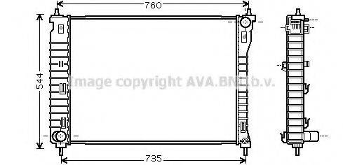 VAUXHALL 4818247 Радіатор, охолодження двигуна