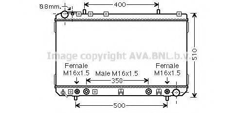 AVA QUALITY COOLING DW2106 Радіатор, охолодження двигуна