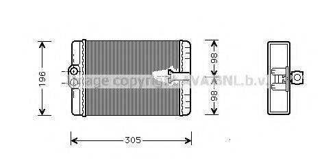 AVA QUALITY COOLING MS6313 Теплообмінник, опалення салону