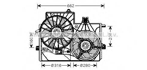 VAUXHALL 13130033 Вентилятор, охолодження двигуна