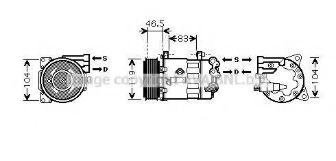 PEUGEOT 96565723 Компресор, кондиціонер