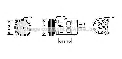 AUTO AIR GLOUCESTER 148005 Компресор, кондиціонер