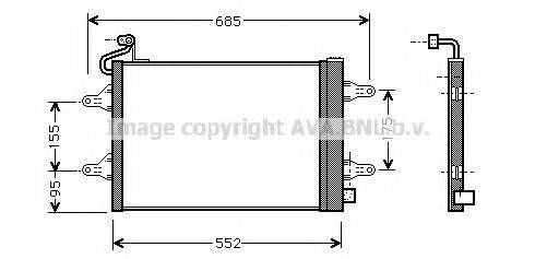 AVA QUALITY COOLING SA5007 Конденсатор, кондиціонер