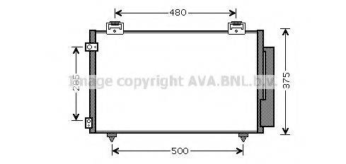 AVA QUALITY COOLING TOA5487 Конденсатор, кондиціонер