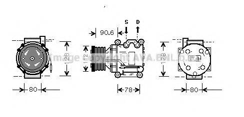 AVA QUALITY COOLING UVK095 Компресор, кондиціонер