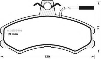 SACHS 169 Комплект гальмівних колодок, дискове гальмо