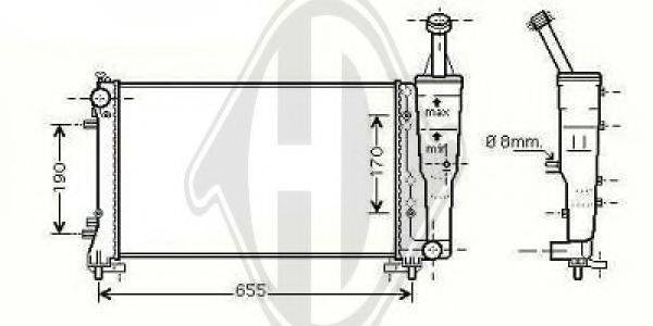 EQUAL QUALITY RM0721 Радіатор, охолодження двигуна