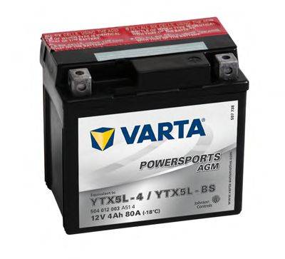 VARTA YTX5L-BS Стартерна акумуляторна батарея; Стартерна акумуляторна батарея