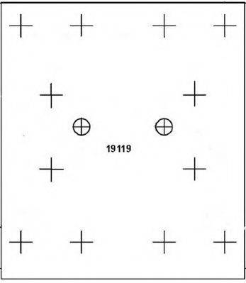 ABEX 19116 Комплект гальмівних черевиків, барабанні гальма