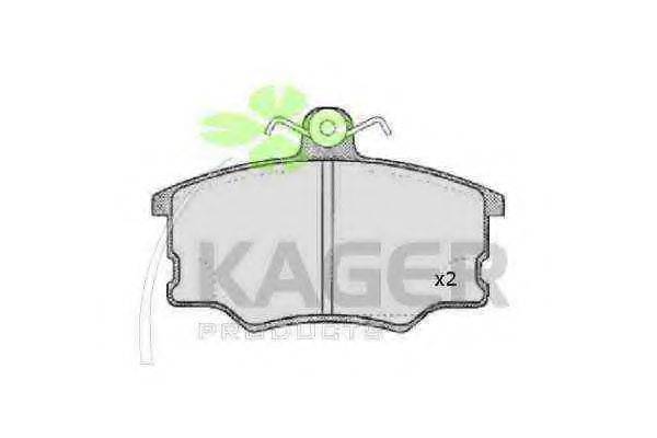 KAGER 20574 Комплект гальмівних колодок, дискове гальмо