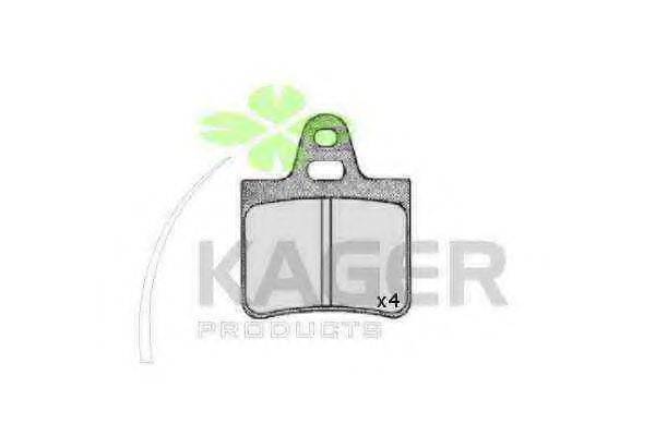 KAGER 350113 Комплект гальмівних колодок, дискове гальмо