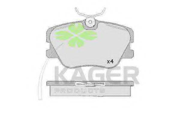 KAGER 20940 Комплект гальмівних колодок, дискове гальмо