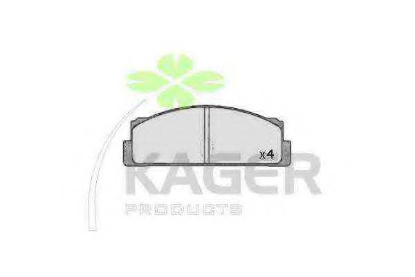 KAGER 20074 Комплект гальмівних колодок, дискове гальмо
