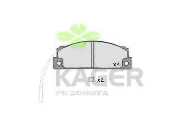 KAGER 20647 Комплект гальмівних колодок, дискове гальмо