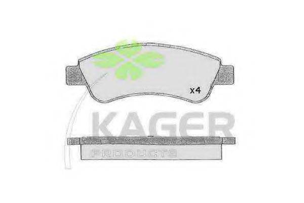 KAGER 350567 Комплект гальмівних колодок, дискове гальмо