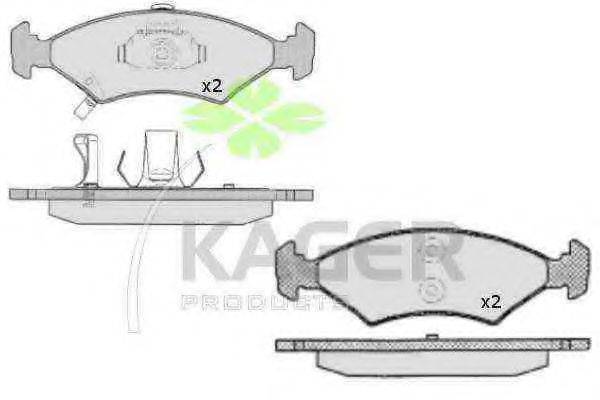 KAGER 350578 Комплект гальмівних колодок, дискове гальмо