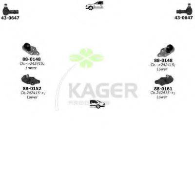 KAGER 800021 Підвіска колеса