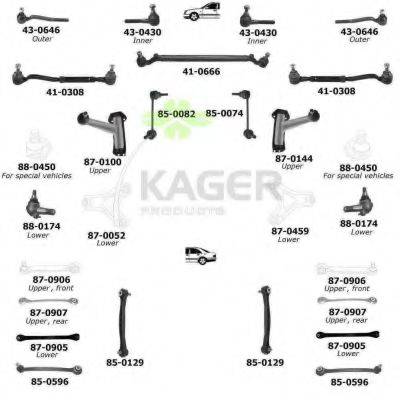 KAGER 800283 Підвіска колеса