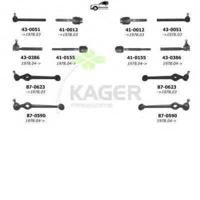 KAGER 800352 Підвіска колеса