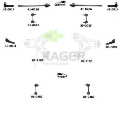 KAGER 800664 Підвіска колеса
