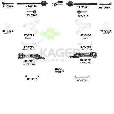 KAGER 800689 Підвіска колеса