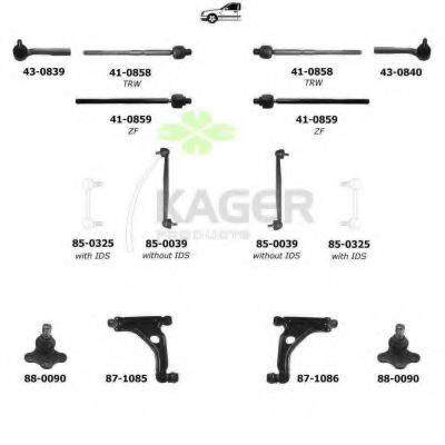 KAGER 800709 Підвіска колеса