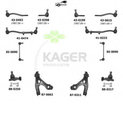 KAGER 800718 Підвіска колеса
