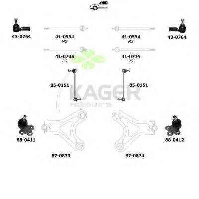 KAGER 800725 Підвіска колеса