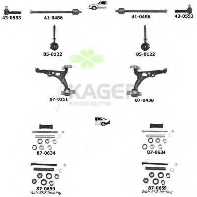 KAGER 800808 Підвіска колеса