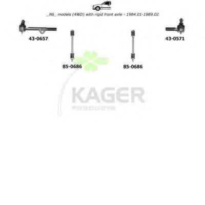 KAGER 800970 Підвіска колеса