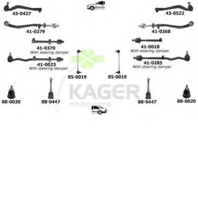 KAGER 801073 Підвіска колеса
