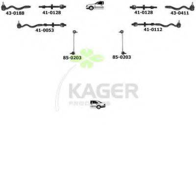 KAGER 801074 Підвіска колеса
