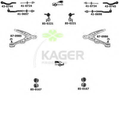 KAGER 801094 Підвіска колеса