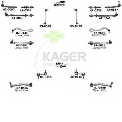 KAGER 801095 Підвіска колеса