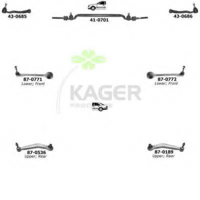KAGER 801096 Підвіска колеса