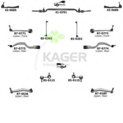 KAGER 801097 Підвіска колеса