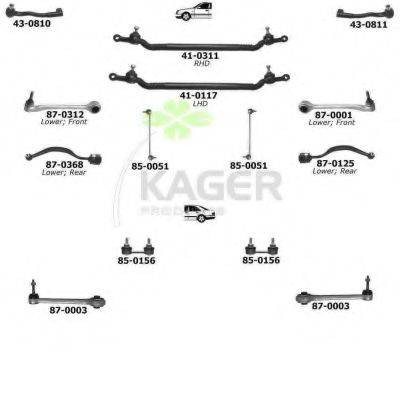 KAGER 801099 Підвіска колеса