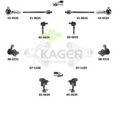 KAGER 801107 Підвіска колеса