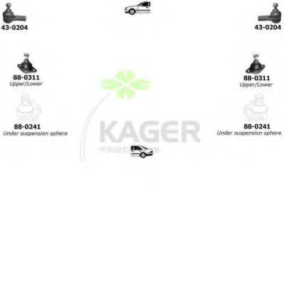 KAGER 801114 Підвіска колеса