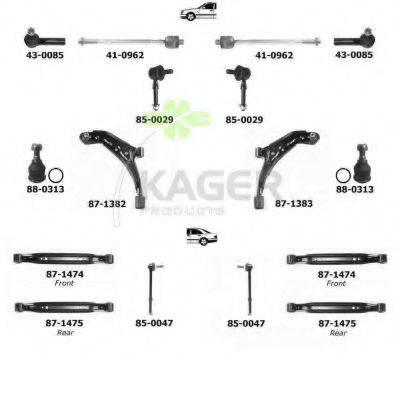 KAGER 801123 Підвіска колеса