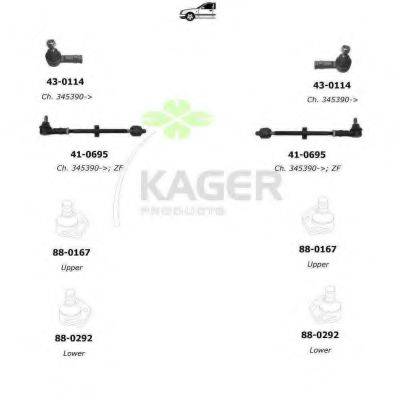 KAGER 801158 Підвіска колеса